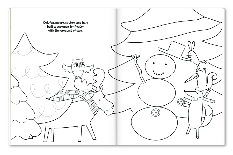 My Magical Snowman Personalized Coloring Book