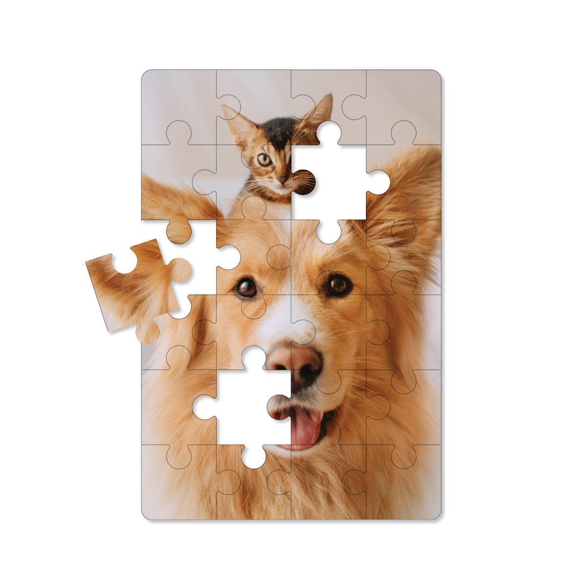 Personalized Photo Puzzle, Portrait / Vertical – 24 Pieces for Pet