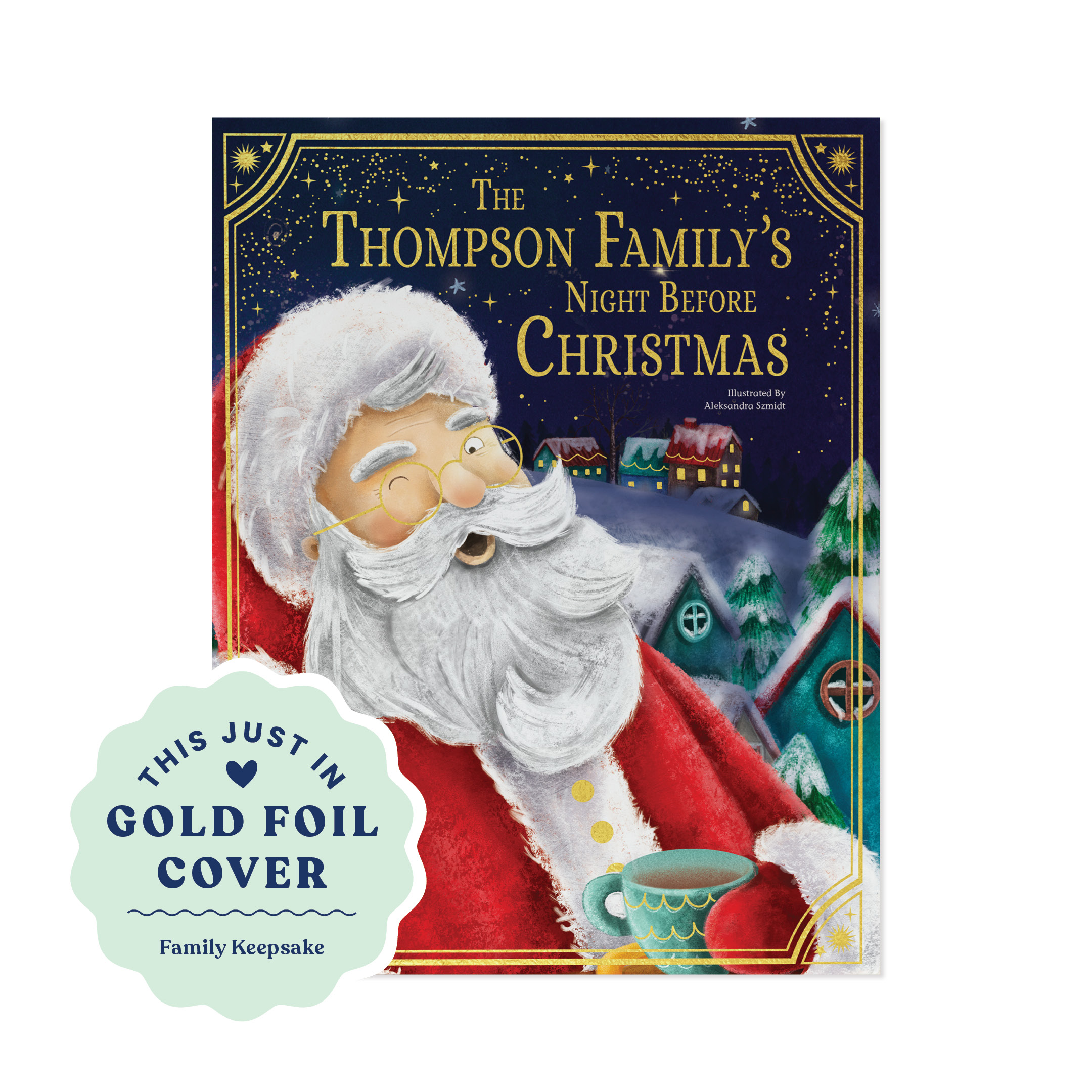 Our Family’s Night Before Christmas Personalized Book Gold Foil Edition