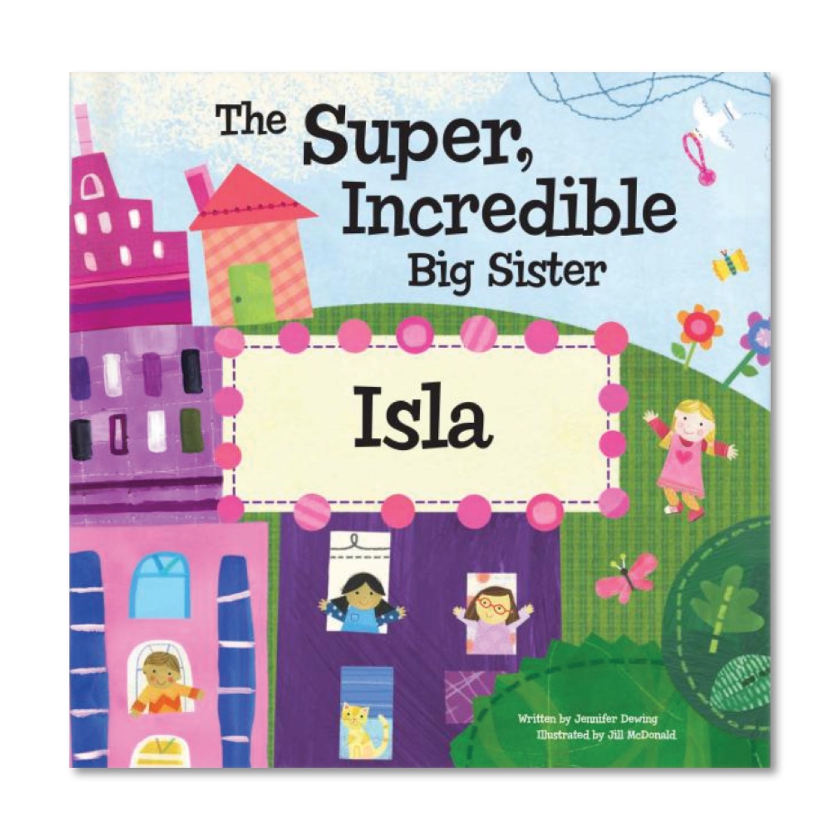 The Super, Incredible Big Sister of Twins Personalized Book and Medal