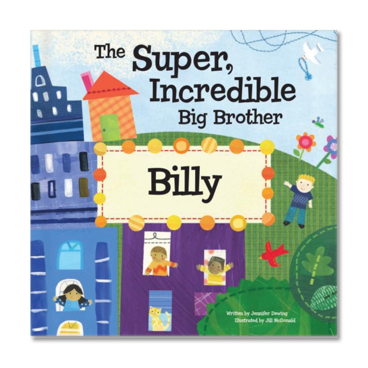 The Super, Incredible Big Brother of Twins Personalized Book and Medal