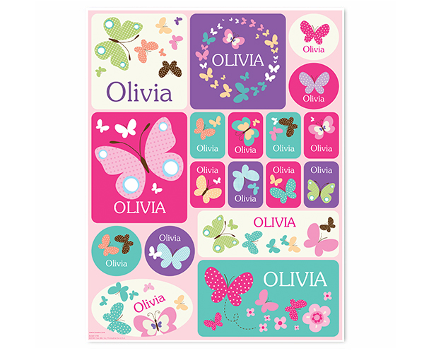 Butterflies Personalized Stickers