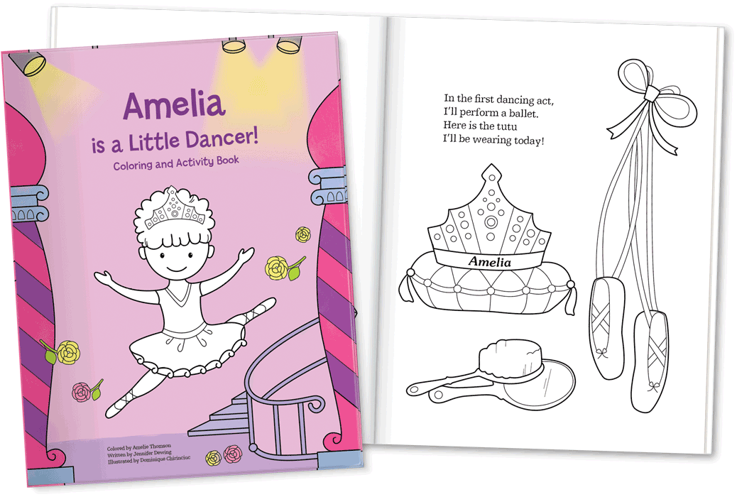 I'm A Little Dancer Personalized Coloring and Activity Book