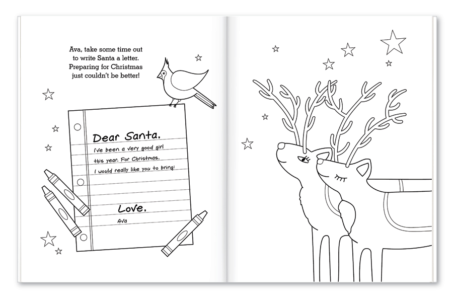 My Very Merry Christmas Personalized Coloring and Activity Book