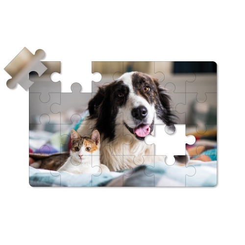 Personalized Pet Photo Puzzle, Landscape / Horizontal – 24 Pieces