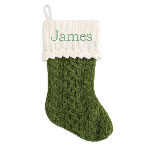 Personalized Christmas Stocking - Green