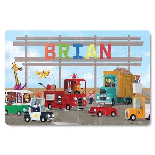 My Very Own Trucks Personalized Puzzle - 24 Pieces