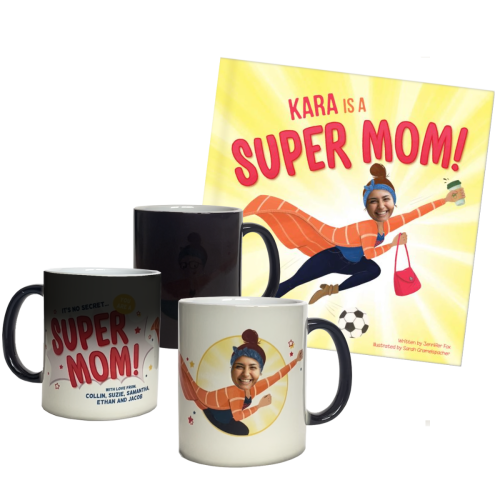 Super Mom! Personalized Book and Color-Changing Mug Gift Set