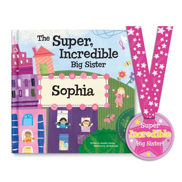 The Super, Incredible Big Sister Personalised Book and Medal